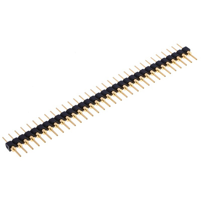 RS PRO Straight Through Hole Pin Header, 32 Contact(s), 2.54mm Pitch, 1 Row(s), Unshrouded