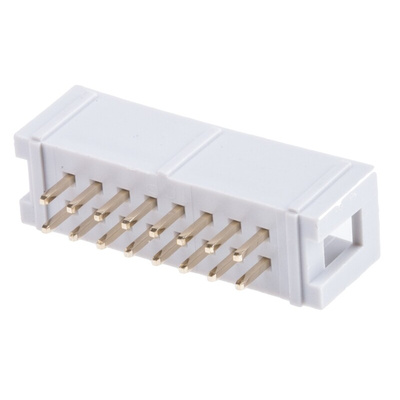RS PRO Straight Through Hole PCB Header, 16 Contact(s), 2.54mm Pitch, 2 Row(s), Shrouded