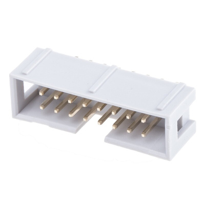 RS PRO Straight Through Hole PCB Header, 16 Contact(s), 2.54mm Pitch, 2 Row(s), Shrouded