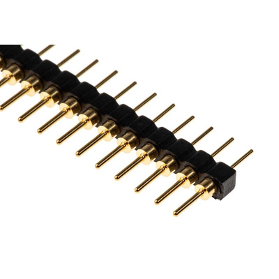 RS PRO Straight Through Hole Pin Header, 20 Contact(s), 2.54mm Pitch, 1 Row(s), Unshrouded