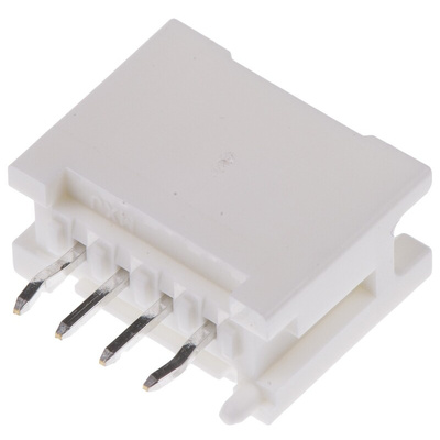 Molex MicroClasp Series Straight Through Hole PCB Header, 4 Contact(s), 2.0mm Pitch, 1 Row(s), Shrouded