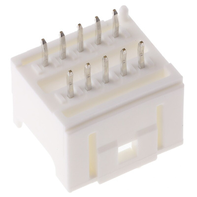 Molex MicroClasp Series Straight Surface Mount PCB Header, 10 Contact(s), 2.0mm Pitch, 2 Row(s), Shrouded