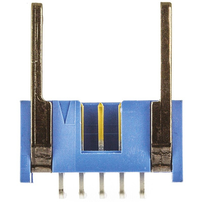 TE Connectivity AMP-LATCH Series Right Angle Through Hole PCB Header, 10 Contact(s), 2.54mm Pitch, 2 Row(s), Shrouded