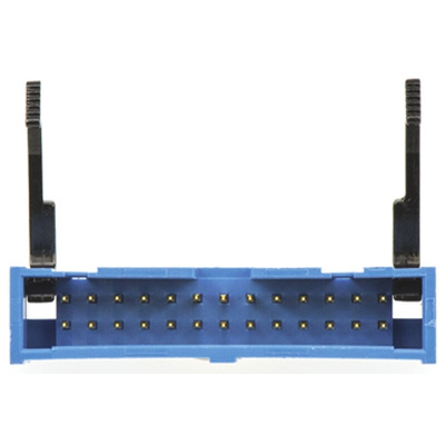 TE Connectivity AMP-LATCH Series Straight Through Hole PCB Header, 26 Contact(s), 2.54mm Pitch, 2 Row(s), Shrouded