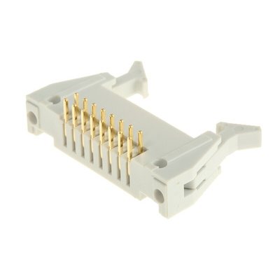 RS PRO Right Angle Through Hole PCB Header, 16 Contact(s), 2.54mm Pitch, 2 Row(s), Shrouded