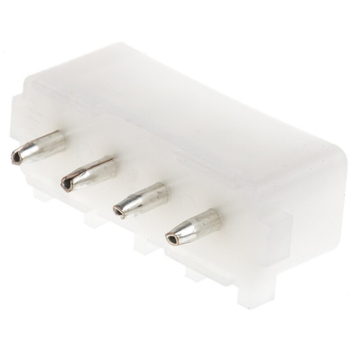 TE Connectivity Commercial MATE-N-LOK Series Straight Through Hole PCB Header, 4 Contact(s), 5.08mm Pitch, 1 Row(s),