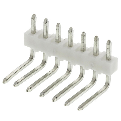 Molex KK 254 Series Right Angle Through Hole Pin Header, 7 Contact(s), 2.54mm Pitch, 1 Row(s), Unshrouded