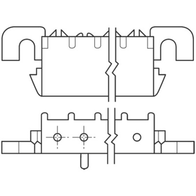 TE Connectivity Universal MATE-N-LOK Series Right Angle Through Hole PCB Header, 2 Contact(s), 6.35mm Pitch, 1 Row(s),