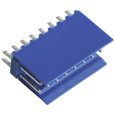 TE Connectivity AMPMODU HE14 Series Straight Through Hole PCB Header, 16 Contact(s), 2.54mm Pitch, 2 Row(s), Shrouded
