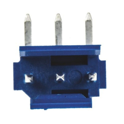 TE Connectivity AMPMODU HE14 Series Right Angle Through Hole PCB Header, 3 Contact(s), 2.54mm Pitch, 1 Row(s), Shrouded