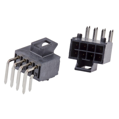 Molex Nano-Fit Series Right Angle Through Hole PCB Header, 8 Contact(s), 2.5mm Pitch, 2 Row(s), Shrouded