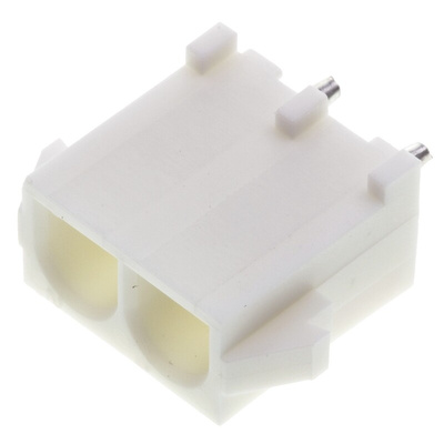 TE Connectivity Universal MATE-N-LOK Series Straight Through Hole PCB Header, 2 Contact(s), 6.35mm Pitch, 1 Row(s),