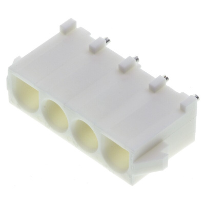 TE Connectivity Universal MATE-N-LOK Series Straight Through Hole PCB Header, 4 Contact(s), 6.35mm Pitch, 1 Row(s),
