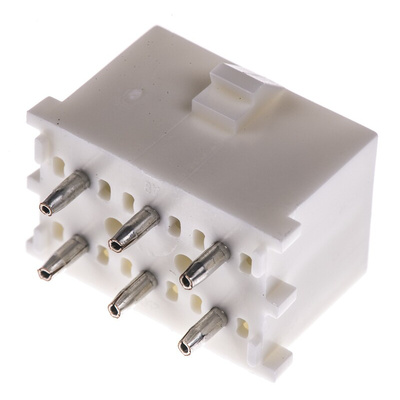 TE Connectivity Universal MATE-N-LOK Series Straight Through Hole PCB Header, 6 Contact(s), 6.35mm Pitch, 3 Row(s),