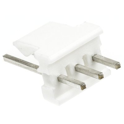 TE Connectivity MTA-100 Series Straight Through Hole Pin Header, 3 Contact(s), 2.54mm Pitch, 1 Row(s), Unshrouded
