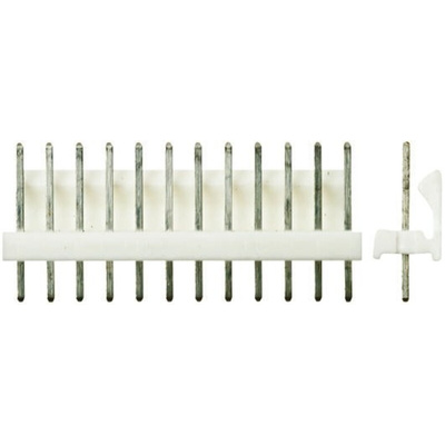 TE Connectivity MTA-100 Series Straight Through Hole Pin Header, 12 Contact(s), 2.54mm Pitch, 1 Row(s), Unshrouded