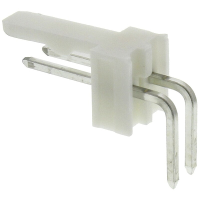 Molex KK 254 Series Right Angle Through Hole Pin Header, 2 Contact(s), 2.54mm Pitch, 1 Row(s), Unshrouded