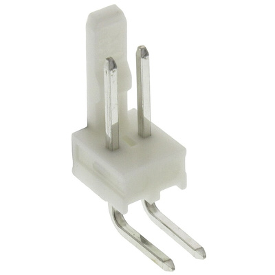 Molex KK 254 Series Right Angle Through Hole Pin Header, 2 Contact(s), 2.54mm Pitch, 1 Row(s), Unshrouded