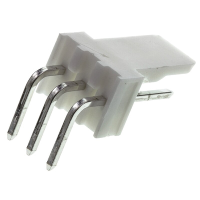 Molex KK 254 Series Right Angle Through Hole Pin Header, 3 Contact(s), 2.54mm Pitch, 1 Row(s), Unshrouded
