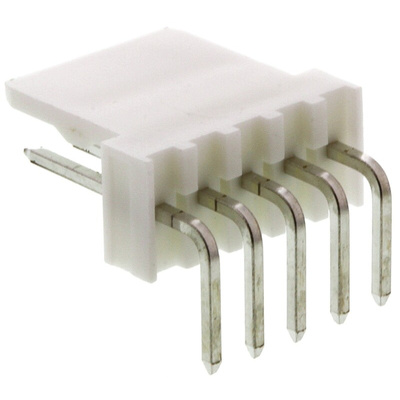 Molex 7395 Series Right Angle Through Hole Pin Header, 5 Contact(s), 2.54mm Pitch, 1 Row(s), Unshrouded