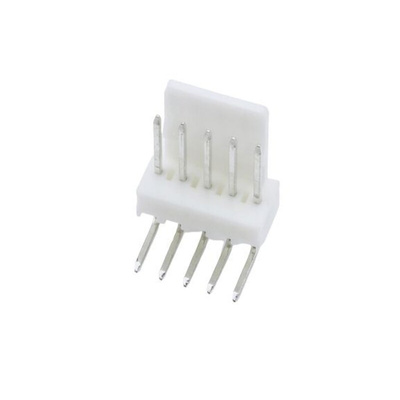 Molex 7395 Series Right Angle Through Hole Pin Header, 5 Contact(s), 2.54mm Pitch, 1 Row(s), Unshrouded
