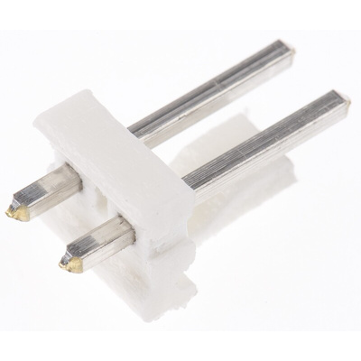 TE Connectivity MTA-156 Series Straight Through Hole Pin Header, 2 Contact(s), 3.96mm Pitch, 1 Row(s), Unshrouded