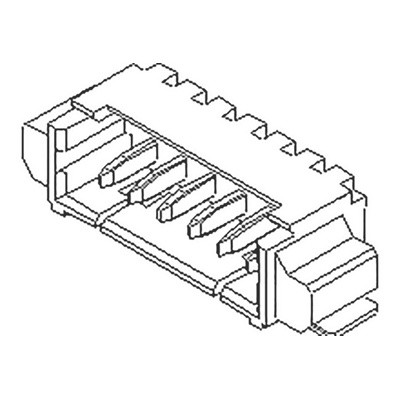 Molex PicoBlade Series Right Angle Surface Mount PCB Header, 3 Contact(s), 1.25mm Pitch, 1 Row(s), Shrouded