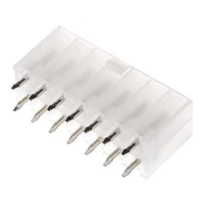 Molex Mini-Fit Jr. Series Straight Through Hole PCB Header, 14 Contact(s), 4.2mm Pitch, 2 Row(s), Shrouded