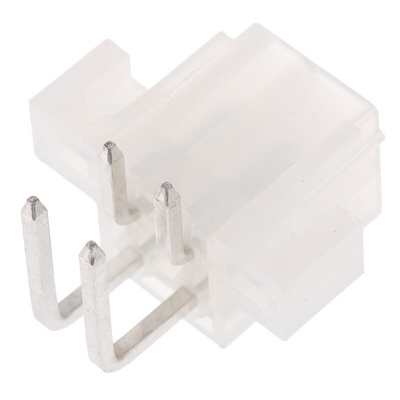 Molex Mini-Fit Jr. Series Right Angle Through Hole PCB Header, 4 Contact(s), 4.2mm Pitch, 2 Row(s), Shrouded