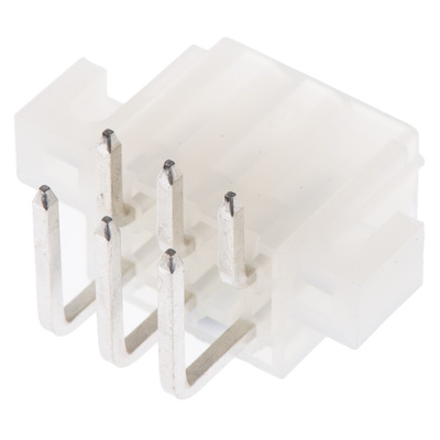 Molex Mini-Fit Jr. Series Right Angle Through Hole PCB Header, 6 Contact(s), 4.2mm Pitch, 2 Row(s), Shrouded