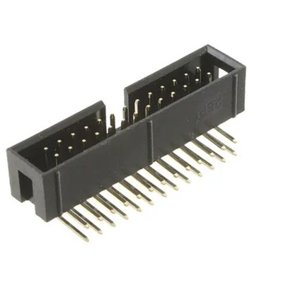 RS PRO Right Angle PCB Header, 26 Contact(s), 2.54mm Pitch, 2 Row(s), Shrouded