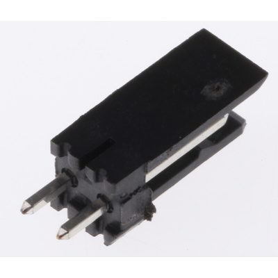 Stelvio Kontek 475 Series Straight Through Hole PCB Header, 2 Contact(s), 2.54mm Pitch, 1 Row(s), Shrouded