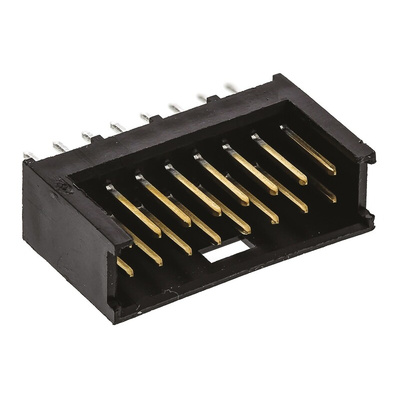 TE Connectivity AMPMODU MOD II Series Straight Through Hole PCB Header, 16 Contact(s), 2.54mm Pitch, 2 Row(s), Shrouded