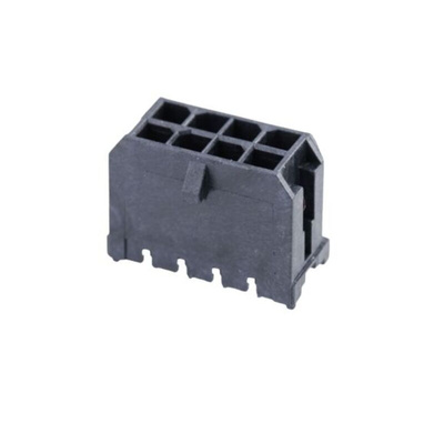 Molex Micro-Fit 3.0 Series Straight Through Hole PCB Header, 8 Contact(s), 3.0mm Pitch, 2 Row(s), Shrouded