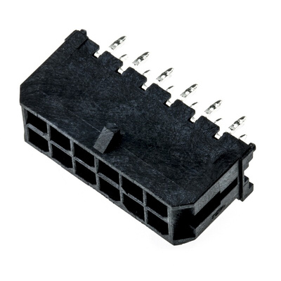 Molex Micro-Fit 3.0 Series Straight Through Hole PCB Header, 12 Contact(s), 3.0mm Pitch, 2 Row(s), Shrouded