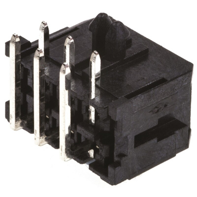 Molex Micro-Fit 3.0 Series Right Angle Through Hole PCB Header, 6 Contact(s), 3.0mm Pitch, 2 Row(s), Shrouded