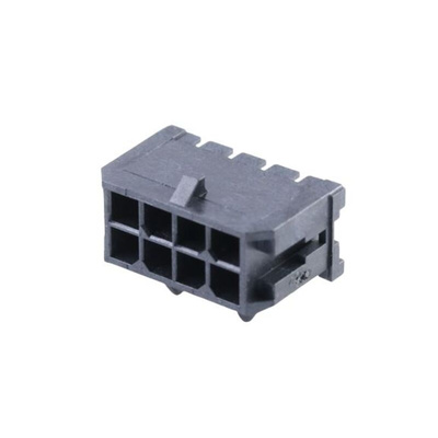 Molex Micro-Fit 3.0 Series Right Angle Through Hole PCB Header, 8 Contact(s), 3.0mm Pitch, 2 Row(s), Shrouded