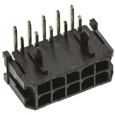 Molex Micro-Fit 3.0 Series Right Angle Through Hole PCB Header, 10 Contact(s), 3.0mm Pitch, 2 Row(s), Shrouded