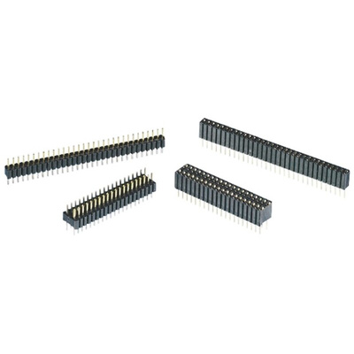 RS PRO Straight Through Hole Pin Header, 60 Contact(s), 1.27mm Pitch, 2 Row(s), Unshrouded