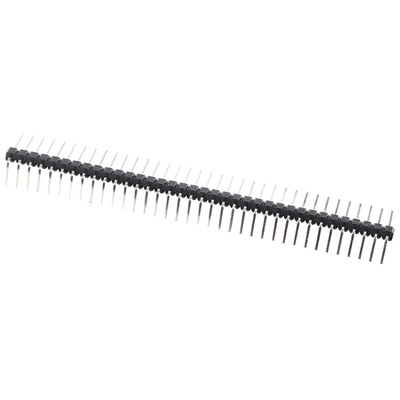 RS PRO Right Angle Through Hole Pin Header, 36 Contact(s), 2.54mm Pitch, 1 Row(s), Unshrouded