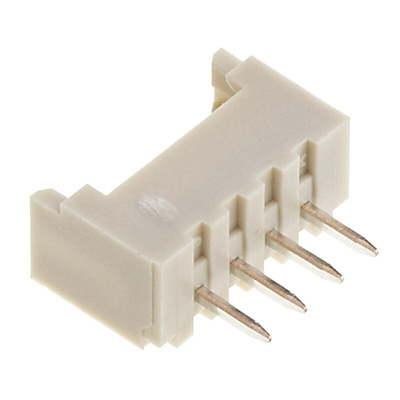 Molex PicoBlade Series Straight Through Hole PCB Header, 4 Contact(s), 1.25mm Pitch, 1 Row(s), Shrouded