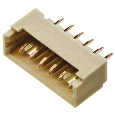 Molex PicoBlade Series Straight Through Hole PCB Header, 6 Contact(s), 1.25mm Pitch, 1 Row(s), Shrouded