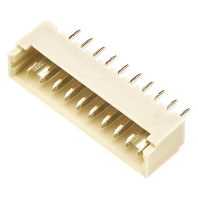 Molex PicoBlade Series Straight Through Hole PCB Header, 10 Contact(s), 1.25mm Pitch, 1 Row(s), Shrouded