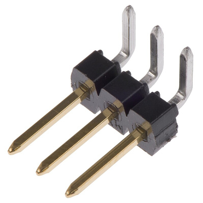 Molex C-Grid III Series Right Angle Through Hole Pin Header, 3 Contact(s), 2.54mm Pitch, 1 Row(s), Unshrouded