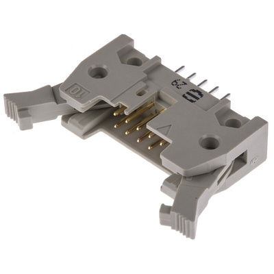 HARTING SEK 18 Series Straight Through Hole PCB Header, 10 Contact(s), 2.54mm Pitch, 2 Row(s), Shrouded