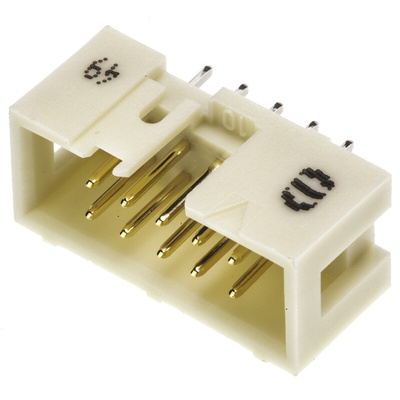 HARTING SEK 19 Series Straight Through Hole PCB Header, 10 Contact(s), 2.54mm Pitch, 2 Row(s), Shrouded