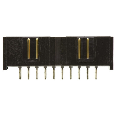 TE Connectivity AMP-LATCH Series, 2.54mm Pitch, 20 Way 2 Row Shrouded Straight PCB Header, Through Hole