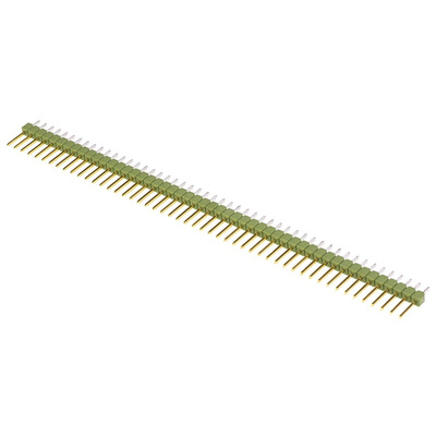 TE Connectivity AMPMODU MOD II Series Straight Through Hole Pin Header, 50 Contact(s), 2.54mm Pitch, 1 Row(s),