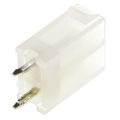 Molex Mini-Fit Jr. Series Straight Through Hole PCB Header, 2 Contact(s), 4.2mm Pitch, 2 Row(s), Shrouded