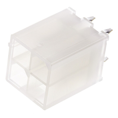 Molex Mini-Fit Jr. Series Straight Through Hole PCB Header, 4 Contact(s), 4.2mm Pitch, 2 Row(s), Shrouded